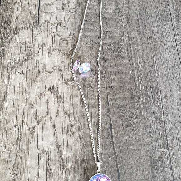LilyRose Swarovski crystal chain and earrings - Picture 2 of 4